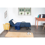 《Simple Life》One handle labor-saving storage folding bed (Size 78x178cm) Blue OTB-80 breathable mesh fabric, , large