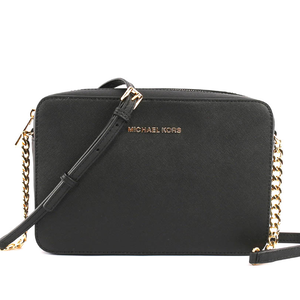Michael Kors 金字logo方形鏈帶斜背包/黑色