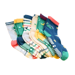[Kaimei Cotton] MIT Made in Taiwan Pure Cotton Anti-Slip Children's Socks (Toddler Version 1-3 Years Old-Dinosaur Little Planet-8 Pairs), , large
