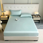 【A&R】三件組 100%天絲床罩組150x200+22cm 湖水綠, , large