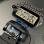[星晴錶業]MARVEL手錶,44mm, 50mm,MARV002雙面機械鏤空錶面黑錶殼深黑色矽膠錶帶款, , large