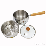 A-OK 316不鏽鋼藍寶石片手鍋-18cmx1+304不鏽鋼蒸籠層x1-1組, , large