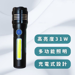 [寶旺旺]充電式調焦 XEP 鋁合金手電筒 31W LED測光燈 SY-T8048, , large
