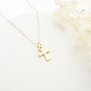 【Angel & Me】信仰 簡約 十字架 s925 純銀 厚鍍 24k 純金 項鍊 基督 福音 禮物