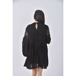 (S) sgree girl質感拼接黑色洋裝二手衣, , large
