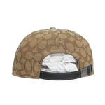 COACH CC Logo 緹花布及皮革棒球帽 M-L/卡其色/黑色, , large