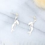 【Angel & Me】美人魚 s925 純銀 耳環 (可改夾式) 生日 聖誕節 情人節 禮物, , large