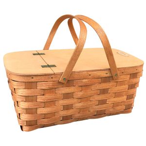 【露營用品】木質精編野餐籃