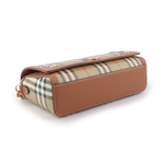 BURBERRY Note 帆布及牛皮附提把二用包/石楠棕色, , large