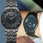 CITIZEN 星辰 光動能紳士超薄經典手錶 禮推薦-黑/36.2mm AR3017-58E, , large