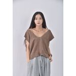 (F) queenshop韓牌背心棕色上衣二手衣, , large