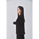 (XL) glordano圓領黑色長袖上衣二手衣, , large