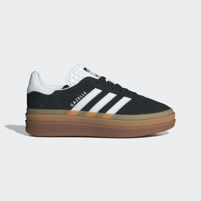 Kixpress-Adidas Gazelle Bold W 女 休閒鞋 經典 復古 三葉草 厚底 增高 黑 白 [IE0876]