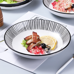 8吋陶瓷深盤【20款可選】陶瓷 圓盤 菜盤 濃湯盤 水餃盤 牛排盤 沙拉盤 水果盤 北歐風 卡通 赫本風 陶瓷盤 田園風 盤子, , large