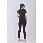 (S) ks fashion高腰緊身黑色長褲二手衣, , large