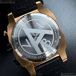 [星晴錶業]新品牌手錶,44mm,AV52662黑色錶面玫瑰金錶殼深黑色真皮皮革錶帶款, , large