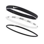 NIKE 混搭式髮帶 3入 健身 訓練 跑步 戶外 運動髮帶 髮圈 時尚 多色 彈性 舒適 矽膠條 防滑 止滑 黑白, , large