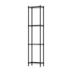 【KIWISH】35X20X150H 黑色四層架 收納架 展示架 鐵力士架 波浪架 架子 置物架 鐵架 層架, , large