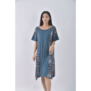 (S) scolar棉質拼接綠色洋裝二手衣