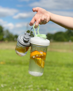 reCAP® 16oz Pint Mason Jar POUR cap Lid Regular Mout-White&Green, , large