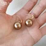 【Gulicc】古莉可 耳環 美拉德 復古香檳色珍珠耳環, , large