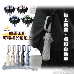 【A&R】UPF50+抗UV全自動10骨反向晴雨兩用傘 23吋 多色任選