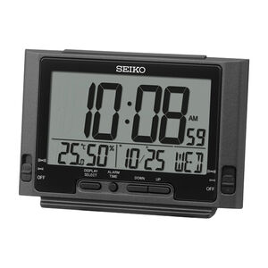 SEIKO 精工 溫溼度顯示 貪睡電子桌鐘 QHL095K