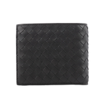 BOTTEGA VENETA 小牛皮編織零錢袋對開短夾/咖啡色, , large