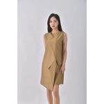(M) fashion design不規則棕色洋裝二手衣, , large