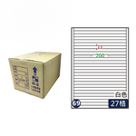 【鶴屋】A4電腦標籤 11x200mm 直角 27格 1000張入 / 箱(L09200 LX), , large