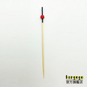 [巴果果]水果叉 調酒裝飾 竹叉 竹籤 叉子 竹串 點心叉 炸物叉 串烤叉 漢堡串 婚禮派對 黑杆红球珠 JM10-221