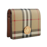 BURBERRY 經典格紋釦式二折短夾/米色, , large