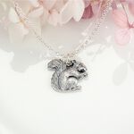 【Angel & Me】松鼠 s925 純銀動物項鍊 精緻手工生日禮物, , large