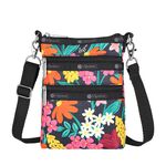 Lesportsac 3 Zip Crossbody 三層拉鍊斜背包/ 繽紛花園, , large