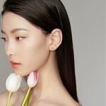 韓版s925純銀玉石款耳釘耳環-附馬卡收納盒, , large