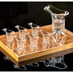 台灣現貨 玻璃爵杯 仿古酒樽玻璃杯 古代帝王杯 烈酒杯 子彈杯 Shot杯 中式酒杯 三足杯 復古玻璃杯 祭拜杯, , large