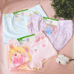 [Kaimei Cotton Industry] 6-piece set, random, excellent, boutique, elastic Lycra cotton, comfortable, breathable, children's (four-corner) underwear, girls' pure cotton underwear, , large