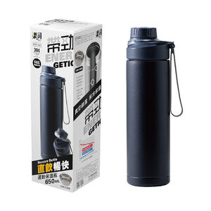 樂司帶勁運動保溫瓶650ml-霧黑