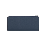 Michael Kors 銀字Logo 防刮皮革L型拉鍊長夾(海軍藍), , large