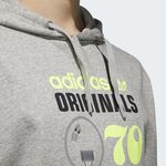 Adidas Hoodie 70 Celeb 男 連帽上衣 帽T 經典 休閒 復古 國際版 毛圈布 灰 [FT5845], , large