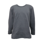 男羊毛蠶絲保暖衣-圓領-6861-麻灰色-L號-2件, , large