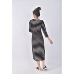 (S) t parts棉質條紋黑色洋裝二手衣, , large