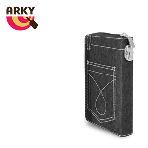 [桃品國際] ARKY 經典丹寧旅行防盜萬用百思包 黑色