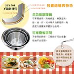 【美國MotherGoose鵝媽媽】 304不鏽鋼凱芮調理鍋16+19+22cm三入 不鏽鋼湯鍋 電鍋內鍋 湯鍋, , large
