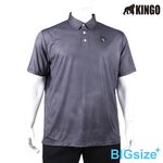 KINGO-大尺碼-男款 排汗POLO衫-鐵灰-413205, , large