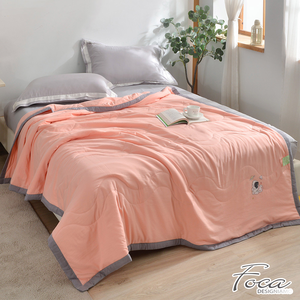 【FOCA】Blooming Powder | Daily Cooling Double Silver Ion Anti-blur Washable Cotton Four Seasons Quilt/Cool Quilt (Large Size 180x220cm)