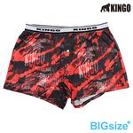 KINGO-超大尺碼-男 排汗 平口彈性內褲-暗紅-445908, , large