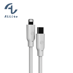 [OneMore Co., Ltd.] Allite 1.5M Liquid Silicone Charging Cable (USB-C to Lightning) Cool Mist Gray, , large