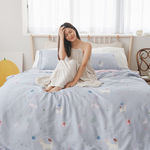 BUHO "Forest Story" Taiwan-made 300-weave 100% TENCEL pure Tencel single bed sheet + double quilt cover three-piece set, , large