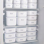 Pure white food storage container, 700ml, , large